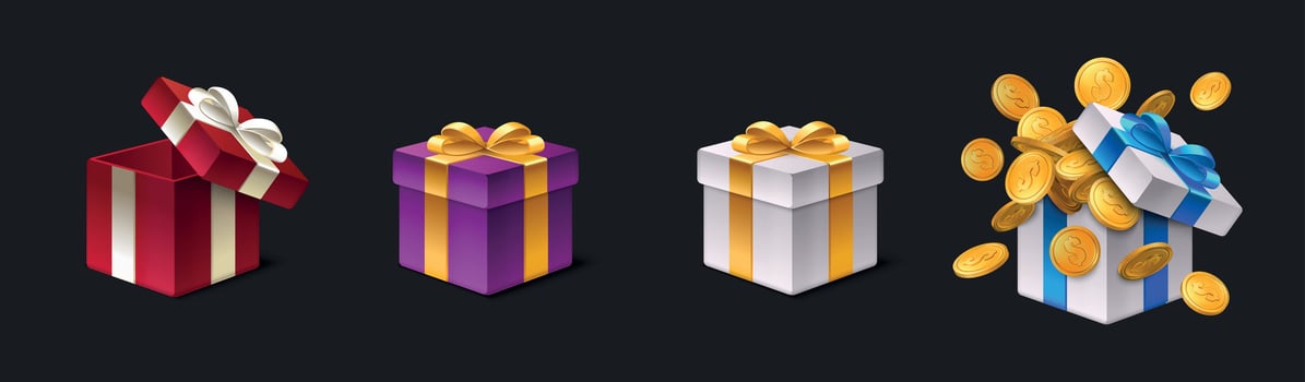 Bingo Lottery Realistic Set vector