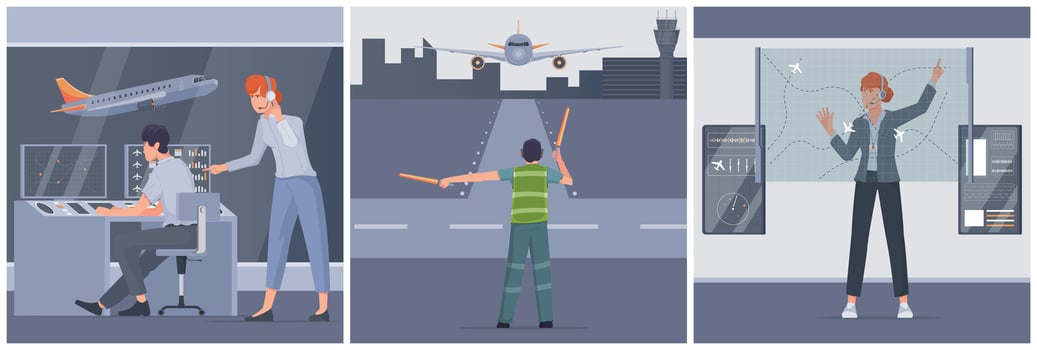 Air Traffic Control Set vector