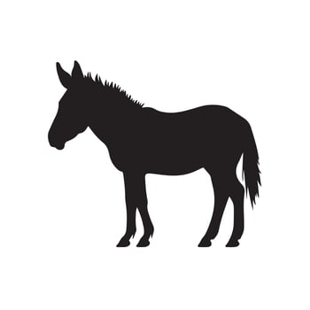 donkey silhouette Vector