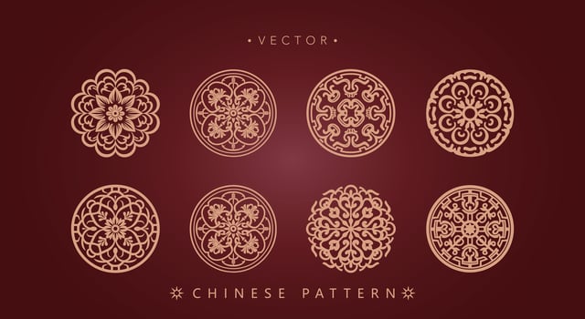Chinese traditional decorative pattern vector