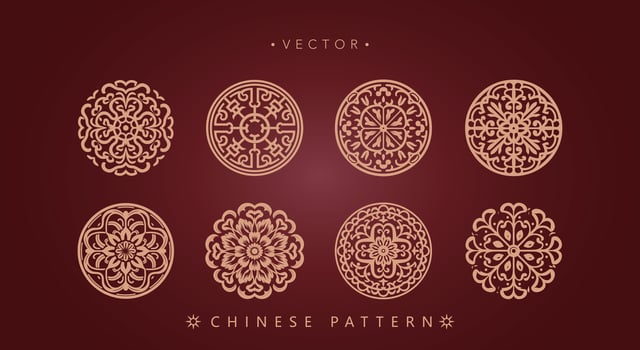 Chinese traditional decorative pattern vector