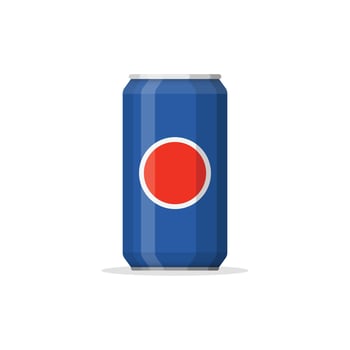 Soda drink icon in flat style. Aluminum can vector illustration on isolated background. Water bottle sign business concept.