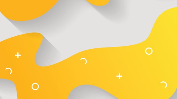 white and yellow dynamic fluid shapes abstract background vector