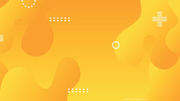 yellow gradient dynamic fluid shapes abstract background vector