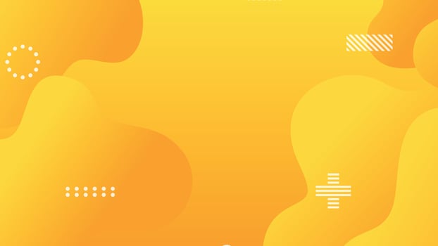 yellow gradient dynamic fluid shapes abstract background vector