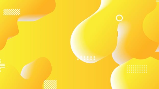 yellow gradient dynamic fluid shapes abstract background vector