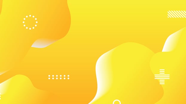 yellow gradient dynamic fluid shapes abstract background vector