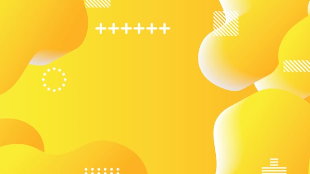 yellow gradient dynamic fluid shapes abstract background vector