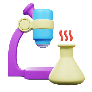Chemistry icon 3d Render isolated on transparent background png