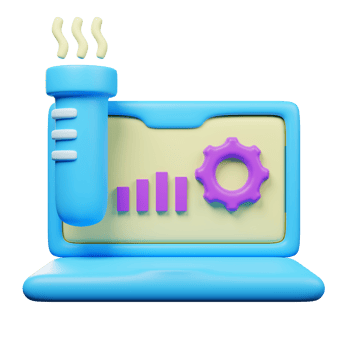 Computer science icon 3d Render isolated on transparent background png