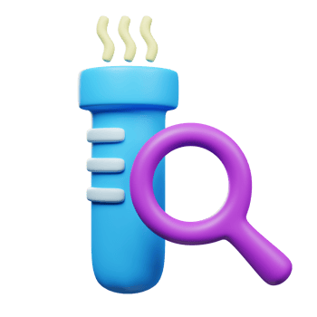 Science icon 3d Render isolated on transparent background png