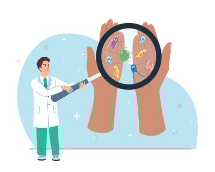 Washing Hands Flat Illustration vector