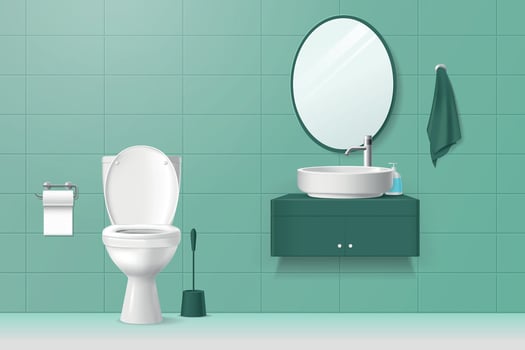 Bathroom Realistic Interior vector