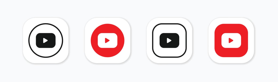 YouTube icon. YouTube Social media logo. vector