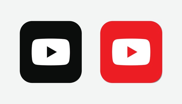 YouTube icon. YouTube Social media logo. vector