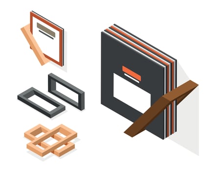 Store Room Isometric Composition vector