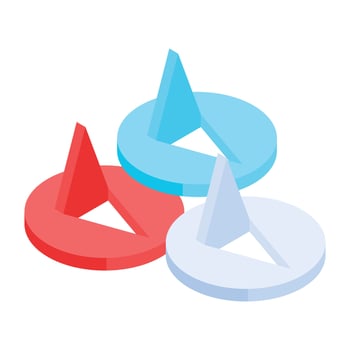 Premium isometric icon of metal tacks vector