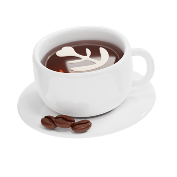 latte art 3D Illustration png