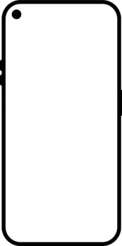 Realistic smartphone mock-up. Device UI or UX mock-up. Cell phone. Black phone mock up with blank s vector