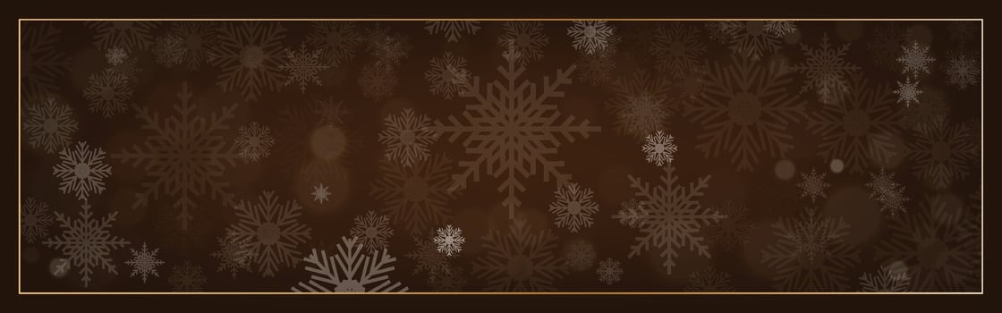 Merry Christmas decorative design with snowflake on dark brown background vector