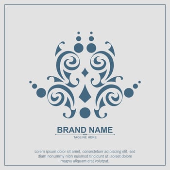 ornament art logo design template vector