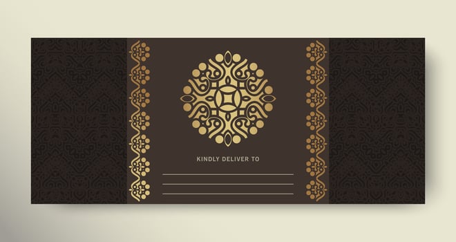 luxury gold emblem invitation card template vector