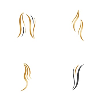 hair wave logo vector illustration design