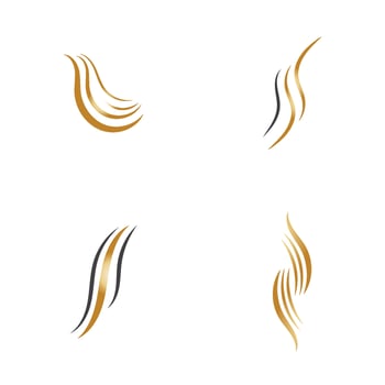 hair wave logo vector illustration design