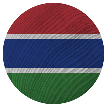 The Gambia Country Flag in Circle Shape png