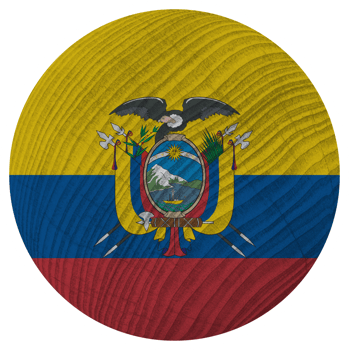 Ecuador Country Flag in Circle Shape png