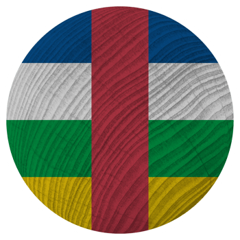Central Africa Republic Country Flag in Circle Shape png