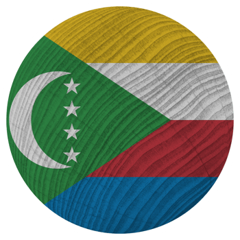 Comoros Country Flag in Circle Shape png
