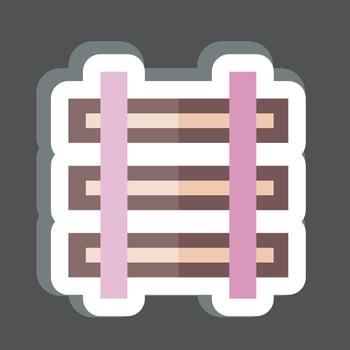 Sticker Train. related to Mining symbol. simple design editable. simple illustration vector