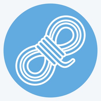 Icon Rope. related to Mining symbol. blue eyes style. simple design editable. simple illustration vector