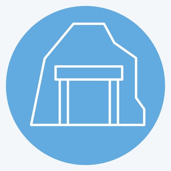 Icon Cave. related to Mining symbol. blue eyes style. simple design editable. simple illustration vector