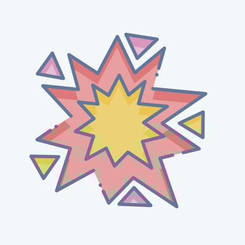 Icon Explosion. related to Mining symbol. doodle style. simple design editable. simple illustration vector