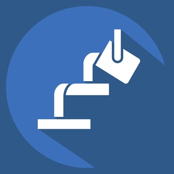 Icon Melted. related to Mining symbol. long shadow style. simple design editable. simple illustration vector