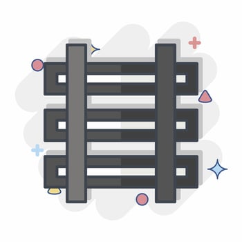 Icon Train. related to Mining symbol. comic style. simple design editable. simple illustration vector