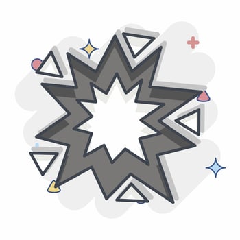 Icon Explosion. related to Mining symbol. comic style. simple design editable. simple illustration vector