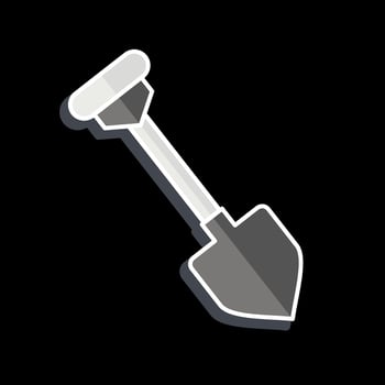 Icon Shovel. related to Mining symbol. glossy style. simple design editable. simple illustration vector