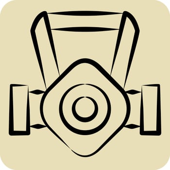 Icon Mask. related to Mining symbol. hand drawn style. simple design editable. simple illustration vector