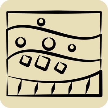 Icon Geological. related to Mining symbol. hand drawn style. simple design editable. simple illustration vector