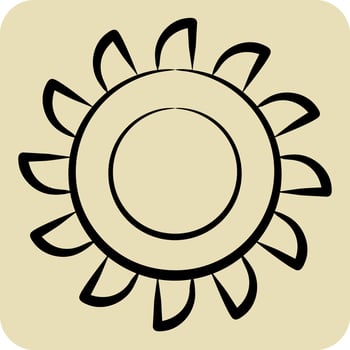 Icon Cutter. related to Mining symbol. hand drawn style. simple design editable. simple illustration vector