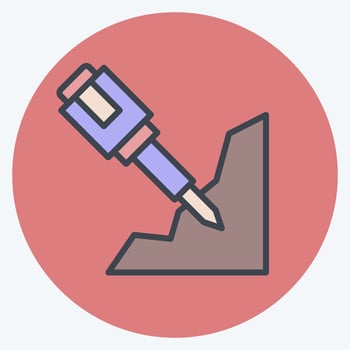 Icon Jackhammer. related to Mining symbol. color mate style. simple design editable. simple illustration vector