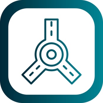 Roundabout Vector Icon Design