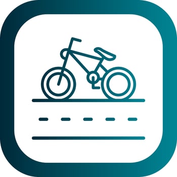 Cycle Lane Vector Icon Design