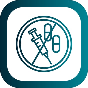 No Drugs Vector Icon Design