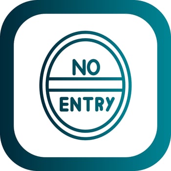 No Entry Vector Icon Design