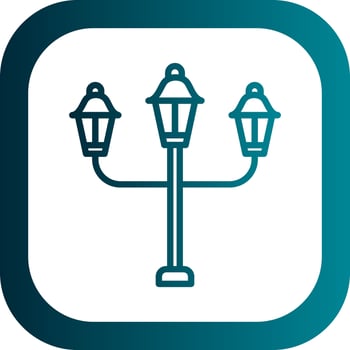 Streert Lamp Vector Icon Design