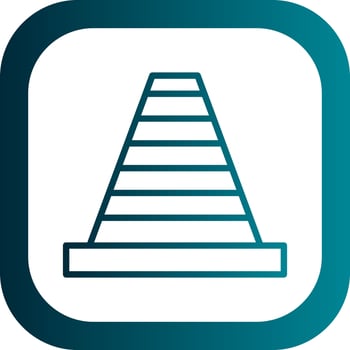 Traffic Cone Vector Icon Design